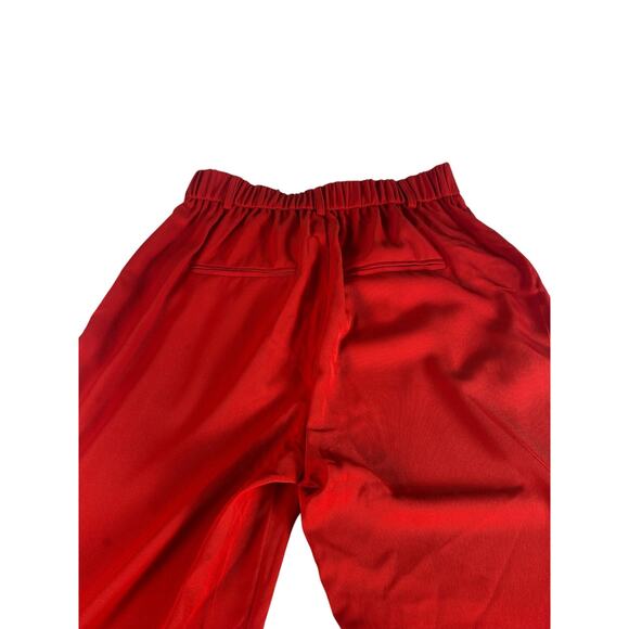 Womens size small red high waisted wide leg pants - Picture 4 of 6